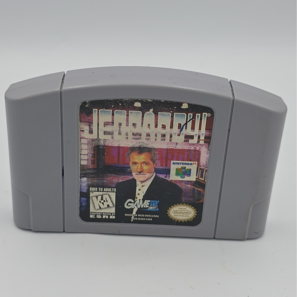 Jeopardy! Nintendo 64 N64 Cartridge 1998 Edition, Tested Working